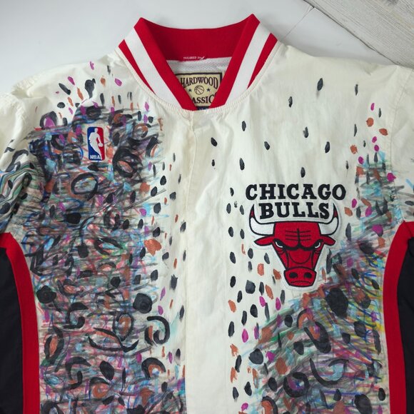 MITCHELL NESS HARDWOOD CLASSICS CHICAGO BULLS 1998-99 WARM-UP JACKET LARGE AS-IS - Picture 5 of 16